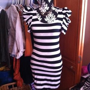 Stripped cotton dress