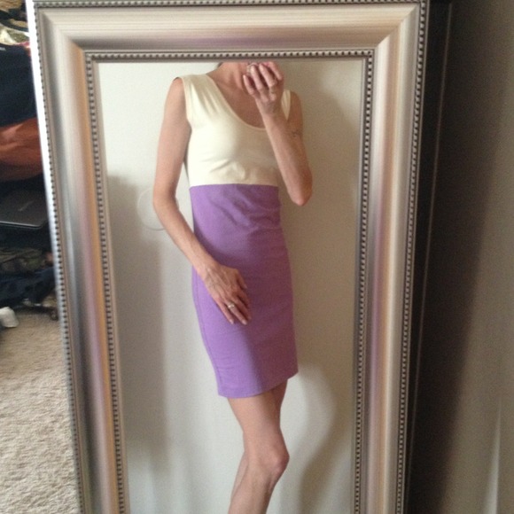 Cute little purple and off white dress