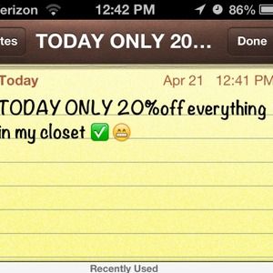Come shop girls 20%today only