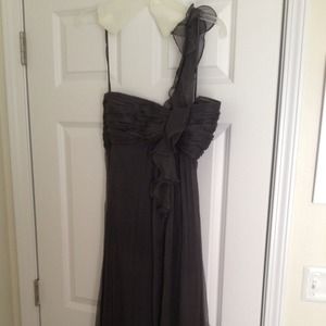 NWT Amsale long grey dress