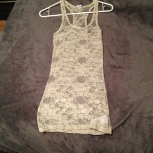 🚫Sold🚫 Long tan lace tank
