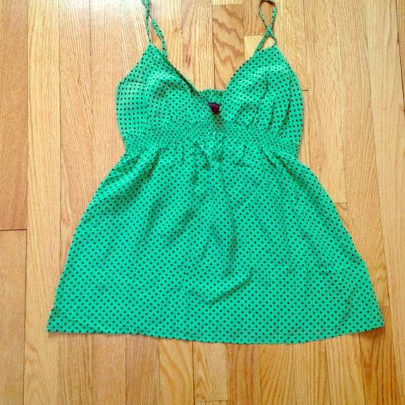 Express Tops - Express polka dot silk tank top