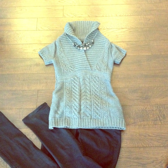 Grey knit sweater