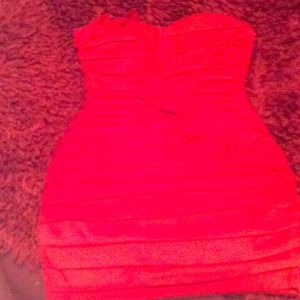 Red sassy party dress