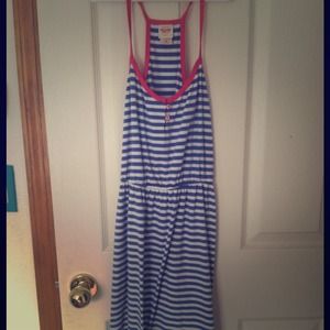 Mossimo supply co. XS blue and white striped dress