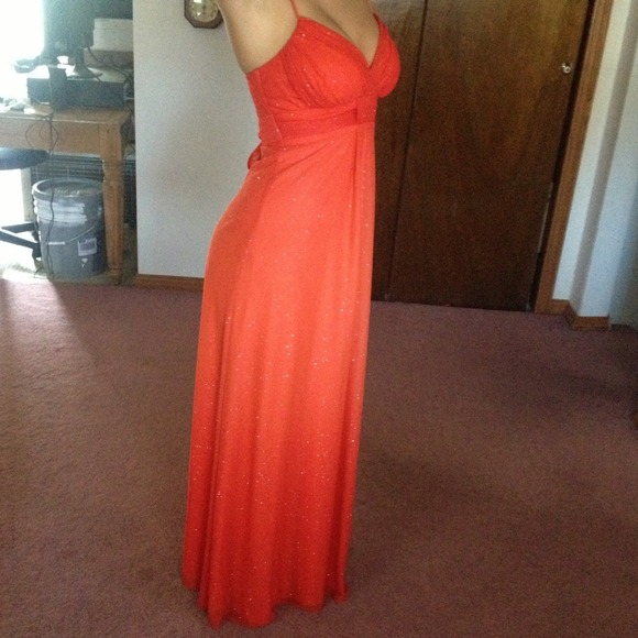 Beautiful red ombré sparkly prom dress! - Picture 2 of 4