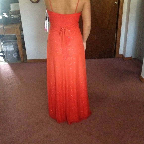 Beautiful red ombré sparkly prom dress! - Picture 3 of 4