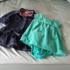 Baby Girl Jean Dress & Corduroy Dress