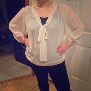 Sheer work/dress blouse.