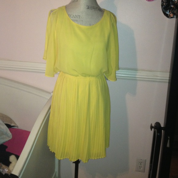 Shirt Length Dress Yellow