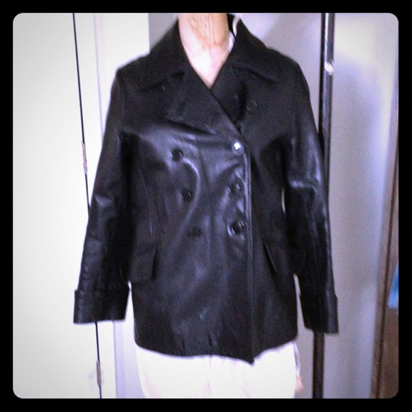 Jill Stuart leather p coat