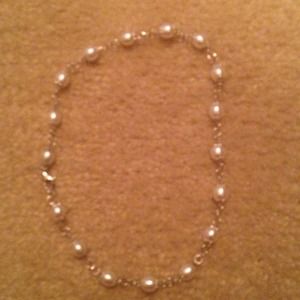 Pearl and sterling silver necklace