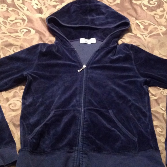**SOLD** mJuicy Couture Velour dark blue hoodie