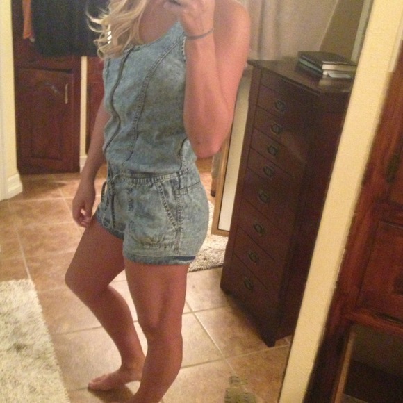 denim romper - Picture 3 of 3