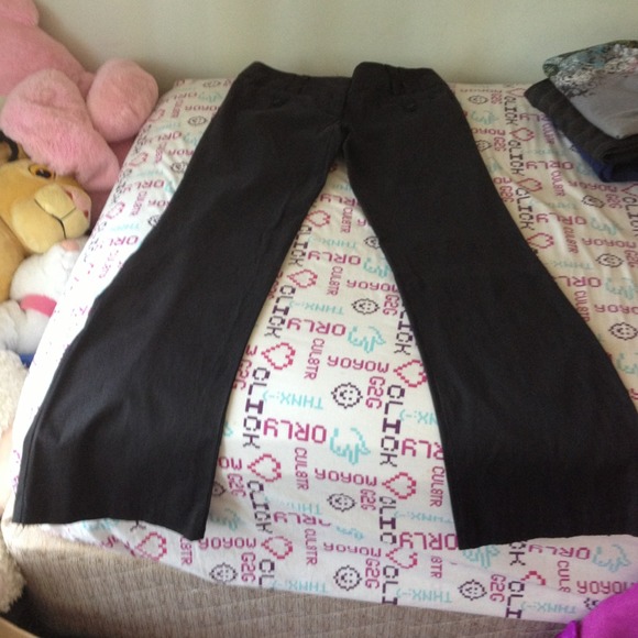 Black trousers with lined texture👖 - Picture 1 of 4