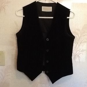 Black velvet vest