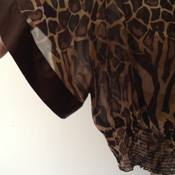 Animal print sheer top from Express - Picture 2 of 3