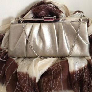 Silver party handbag