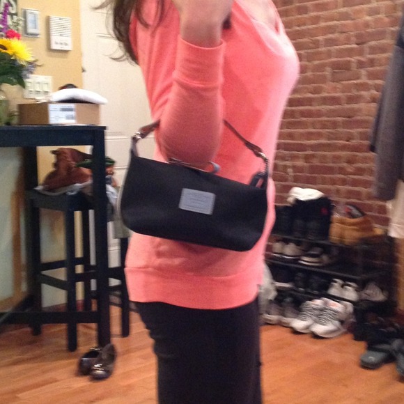 **SOLD!** MORE PICS  black Coach weekend mini bag