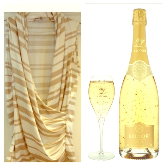 Champagne/White Striped Top