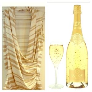 Champagne/White Striped Top