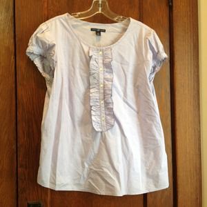 SOLD GAP lilac button down with ruffle detail