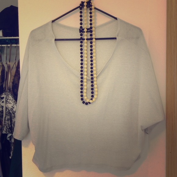 Wet Seal silver (shimmery) top