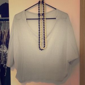 Wet Seal silver (shimmery) top