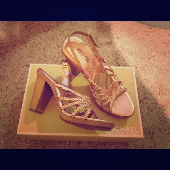 Michael Kors Gold Sandals