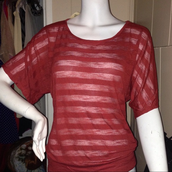 SOLD NWT brick sheer blouse medium - Picture 1 of 1