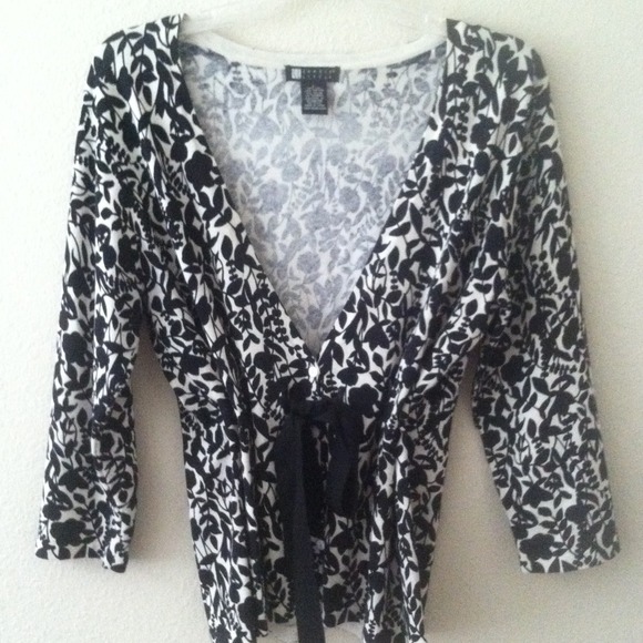 Black and white cardigan