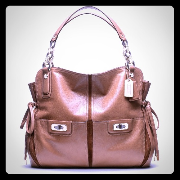 Coach flagship buffalo leather tote 14k hardware