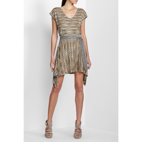 !BCBG Maxazria silk/knit dress XS