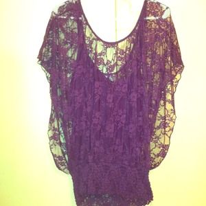 Purple lace blouse