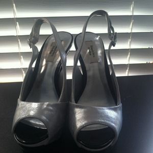 Vera Wang Metallic Silver Stilettos