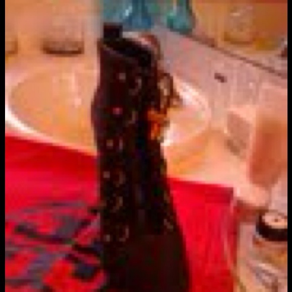 Tory Burch Stiletto Suede Lace Up Boot