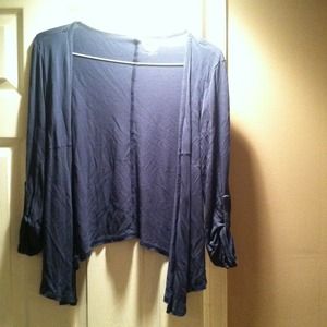 Navy blue stretchy open front cardigan