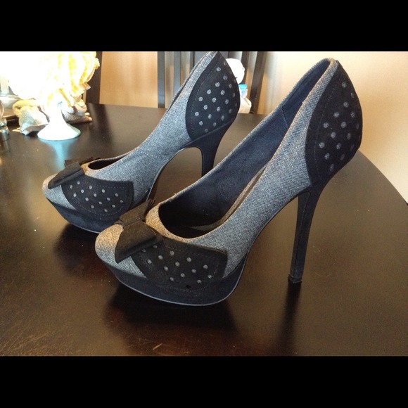 *REDUCED* Naughty Monkey Tweed and Velvet Pumps