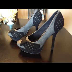 *REDUCED* Naughty Monkey Tweed and Velvet Pumps