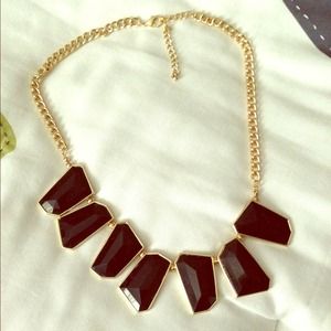 Black and gold statement necklace