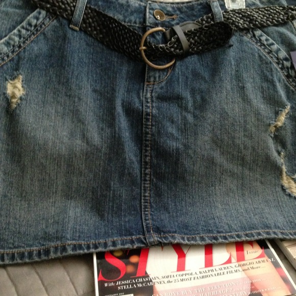 Denim mini-skirt - Picture 1 of 3