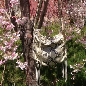 Botkier snakeskin fringe bag