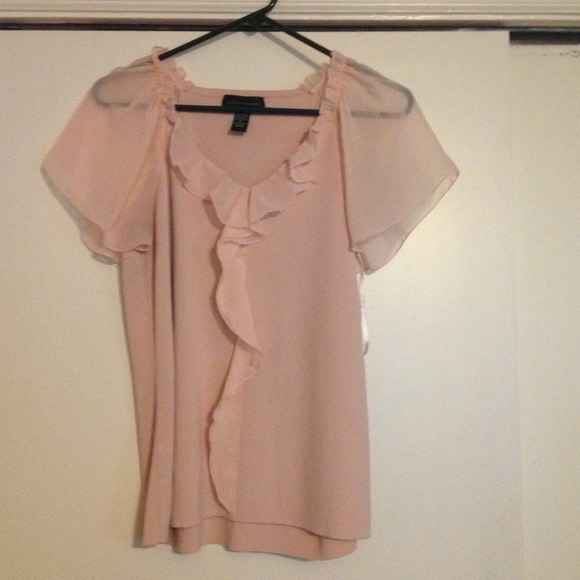 Pink ruffle top