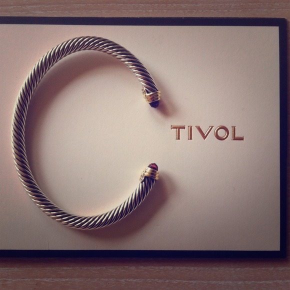 David Yurman Rhodolite Garnet Cable Bracelet