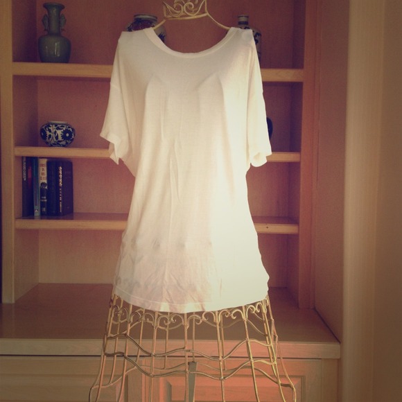 SOLD Low Back White Tee
