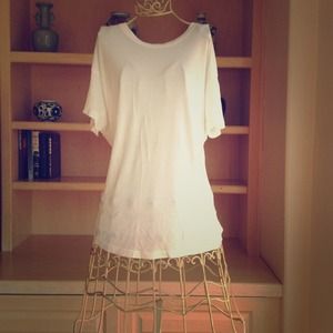 SOLD Low Back White Tee