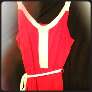 REDUCED!!Red,Black & White Madison Dress
