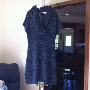 Grey and Navy sweater dress!