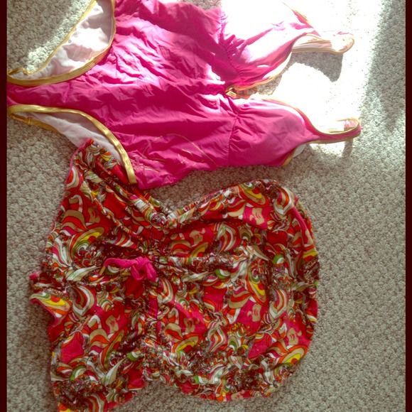 Romper and bathing suit