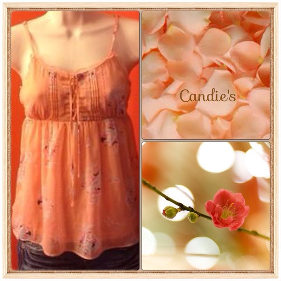 Candie's  Peach Floral Tank
